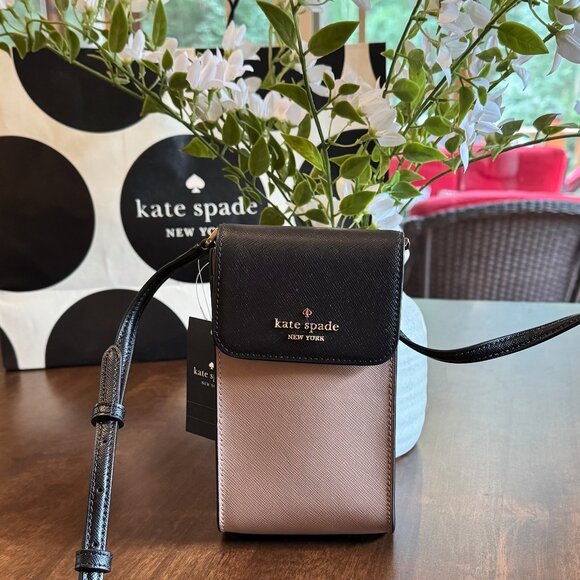 Kate Spade Madison Flap Phone Saffiano Leather Crossbody - Toasted Hazelnut - Picture 1 of 8